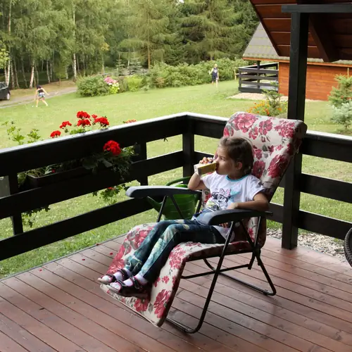 na tarasie domku "Pod lasem"