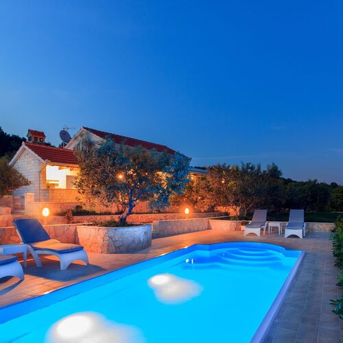 Luxusvilla A Tenger Mellett Medencével Öböl Siroka, Ciovo - 11749 Široka  2