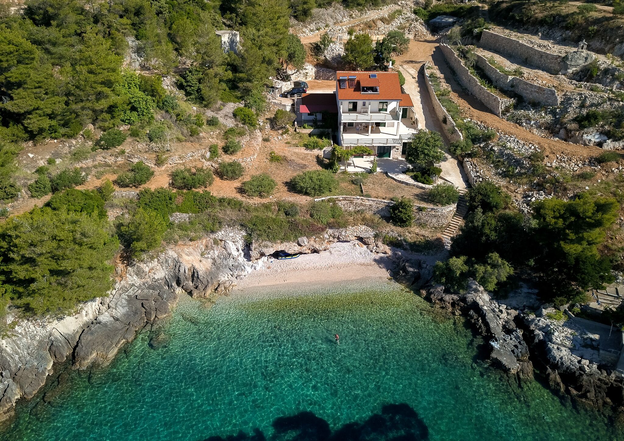 Családi Apartmanok A Tenger Mellett Öböl Rapak, Hvar - 12779 Rapak
