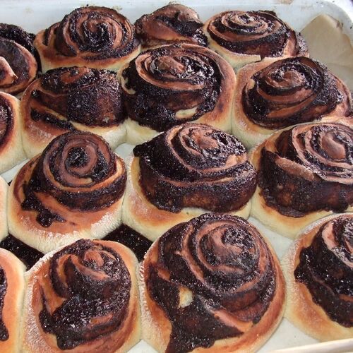 kemencében sült kakaós csiga