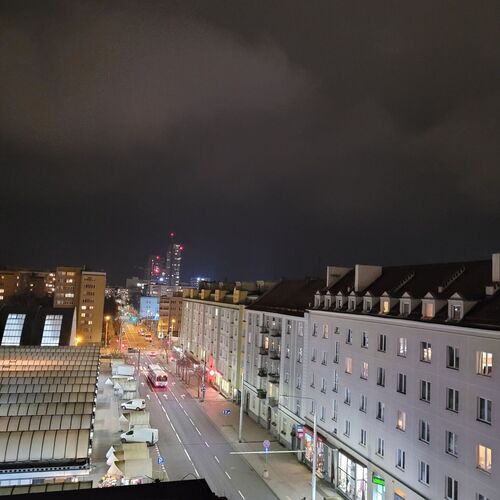 Apartament Deluxe -42m, widok z tarasu (40m) na panoramę Gdyni