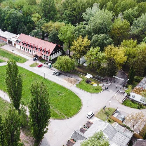 Az üdülőközpont bejárata madártávlatból