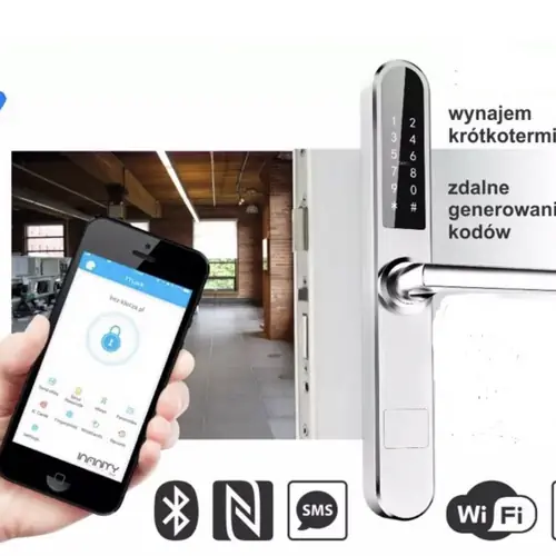 Otwieranie drzwi bez klucza przy pomocy kodu lub aplikacji