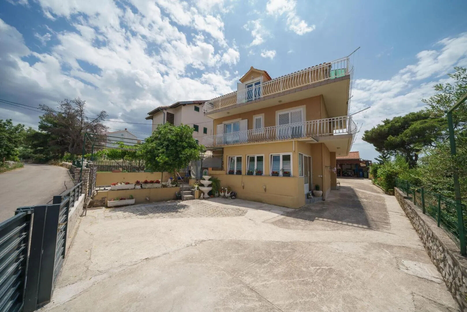 Front parking and house