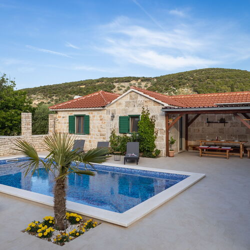 Ház Családok Részére Medencével Postira, Brac - 19563 Postira