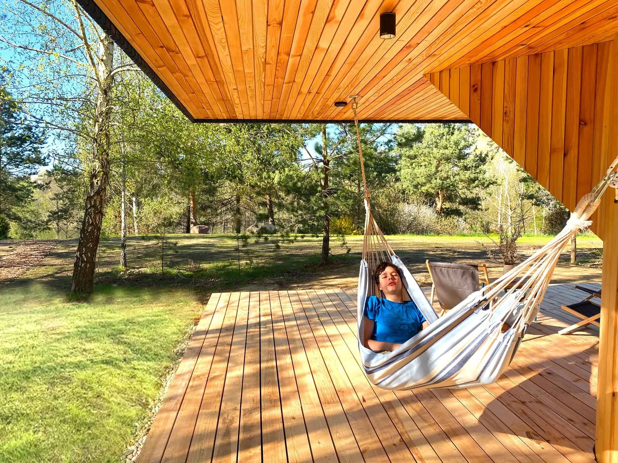 Bird Lodge z sauną nad jeziorem (6 osób) Janówko