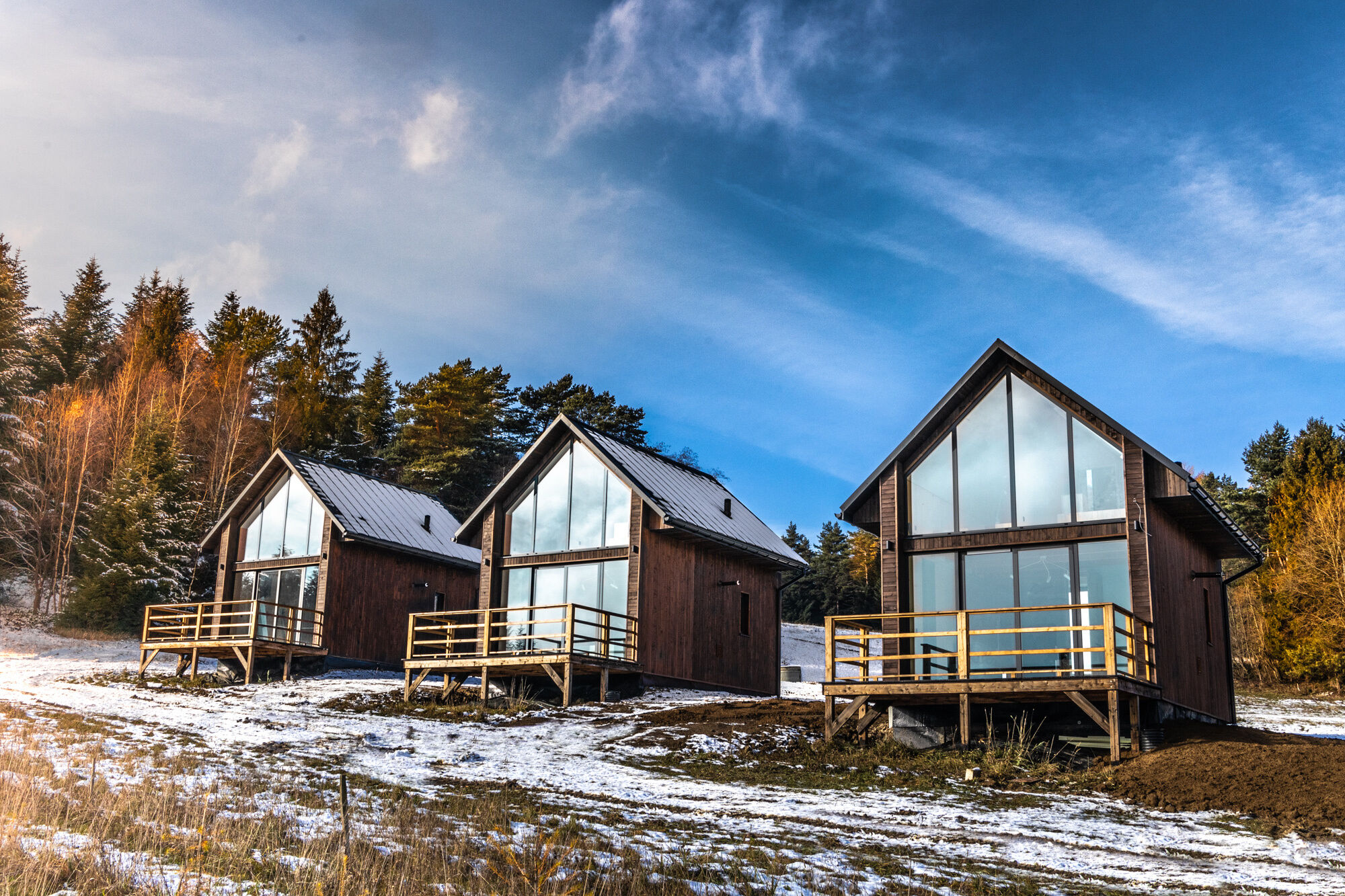  POLANA PIORUN Domki na zboczu góry Piorun Krynica-Zdrój