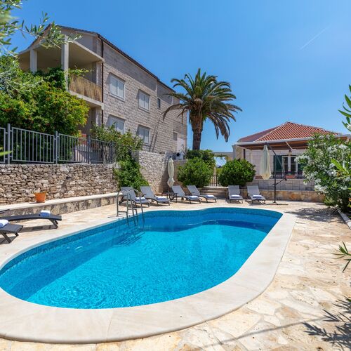 Ház Családok Részére Medencével A Tenger Mellett Sumartin, Brac - 21283 Sumartin