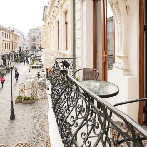 Old town balcony view