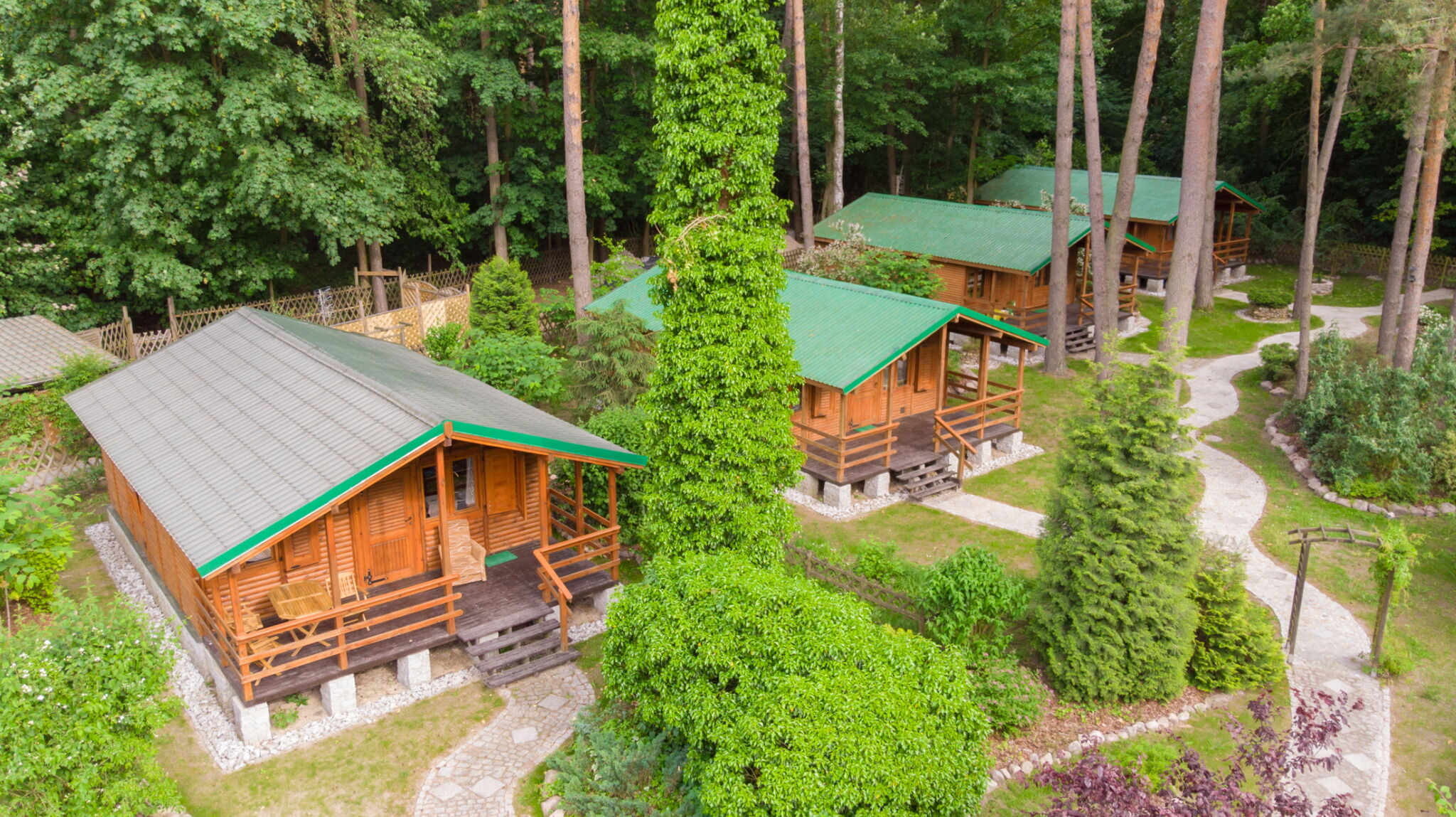 Ośrodek Puszczyk Sieraków Domki drewniane z Bali 