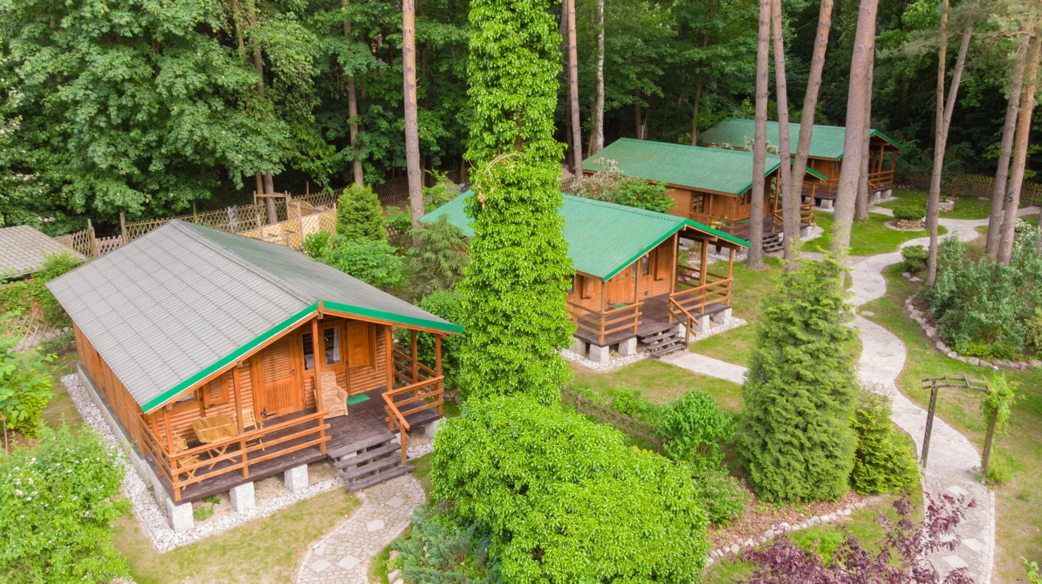 Ośrodek Puszczyk Sieraków Domki drewniane z Bali 