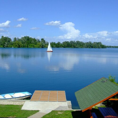 Vízpart - saját stég és csónak