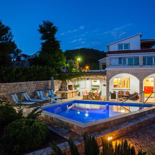 Ház Családok Részére Medencével A Tenger Mellett Grscica, Korcula - 23487 Gršćica  2
