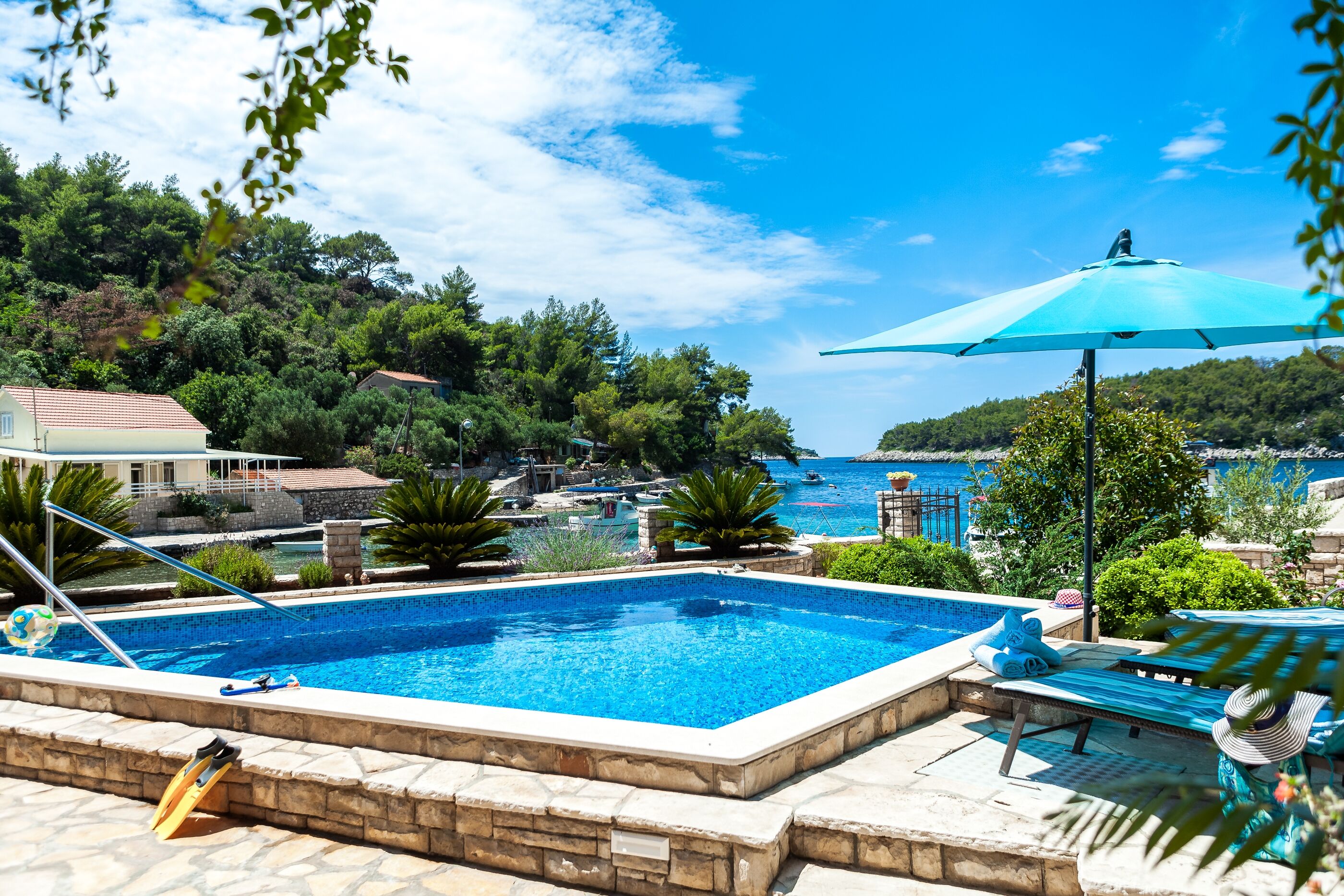 Ház Családok Részére Medencével A Tenger Mellett Grscica, Korcula - 23487 Gršćica