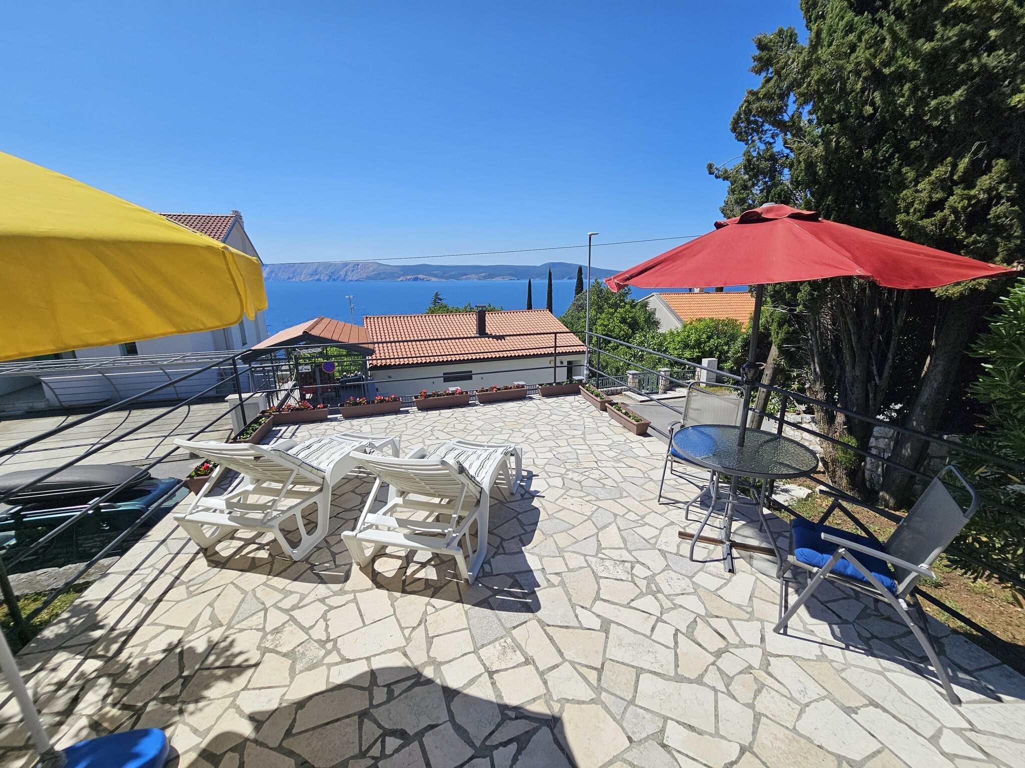 terrace with sea view