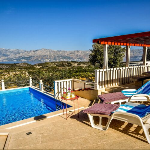 Ház Családok Részére Medencével Praznica, Brac - 24570 Pražnica