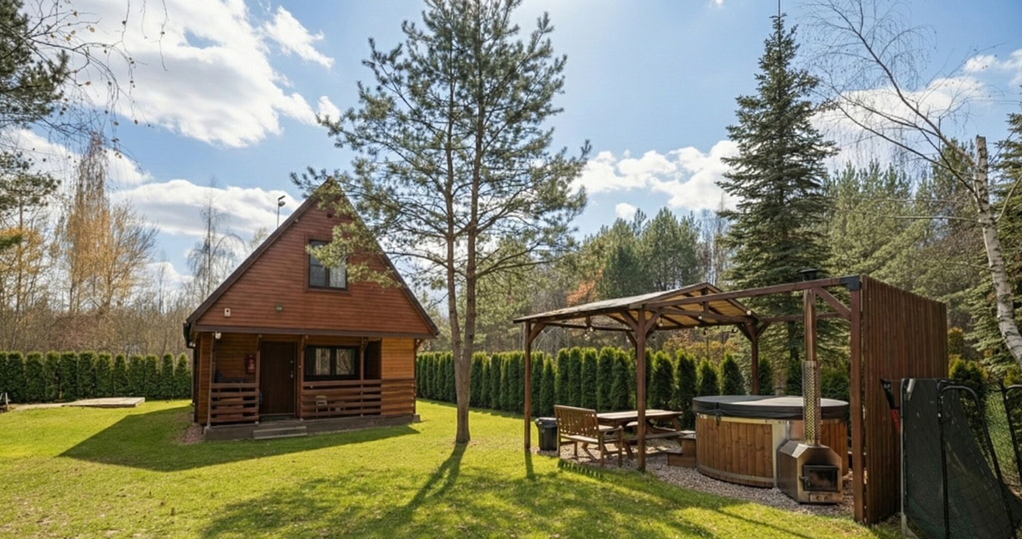 Całoroczny, drewniany domek przy lesie Prażmów Nowy