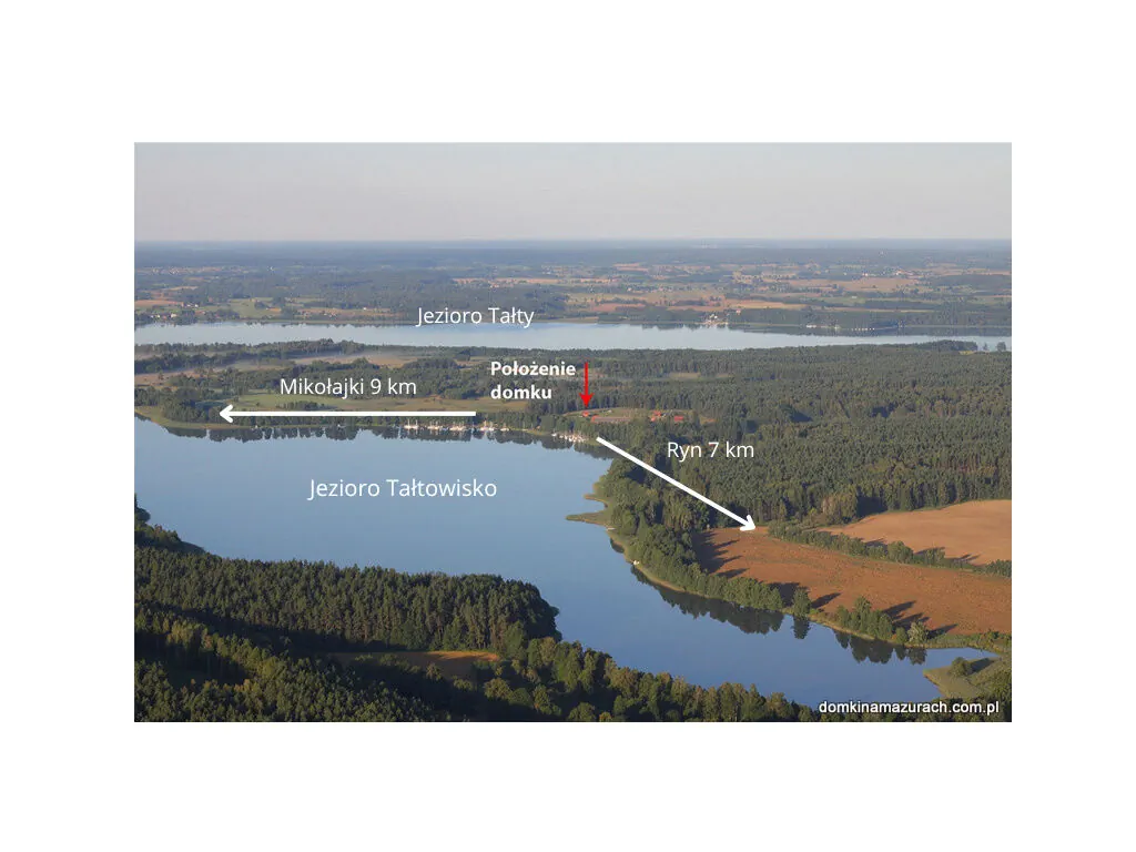 Domki przy lesie nad Jeziorem Tałtowisko Skorupki 