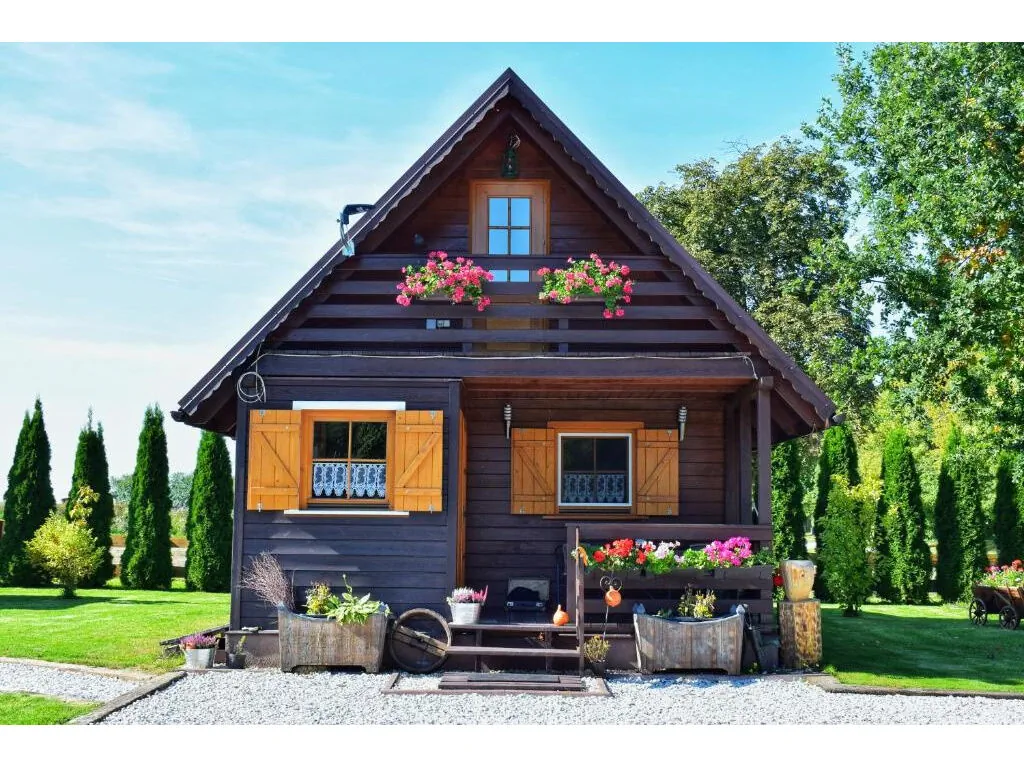 Leśny Zakątek Uroczysko -Domek Alpejski z balią 