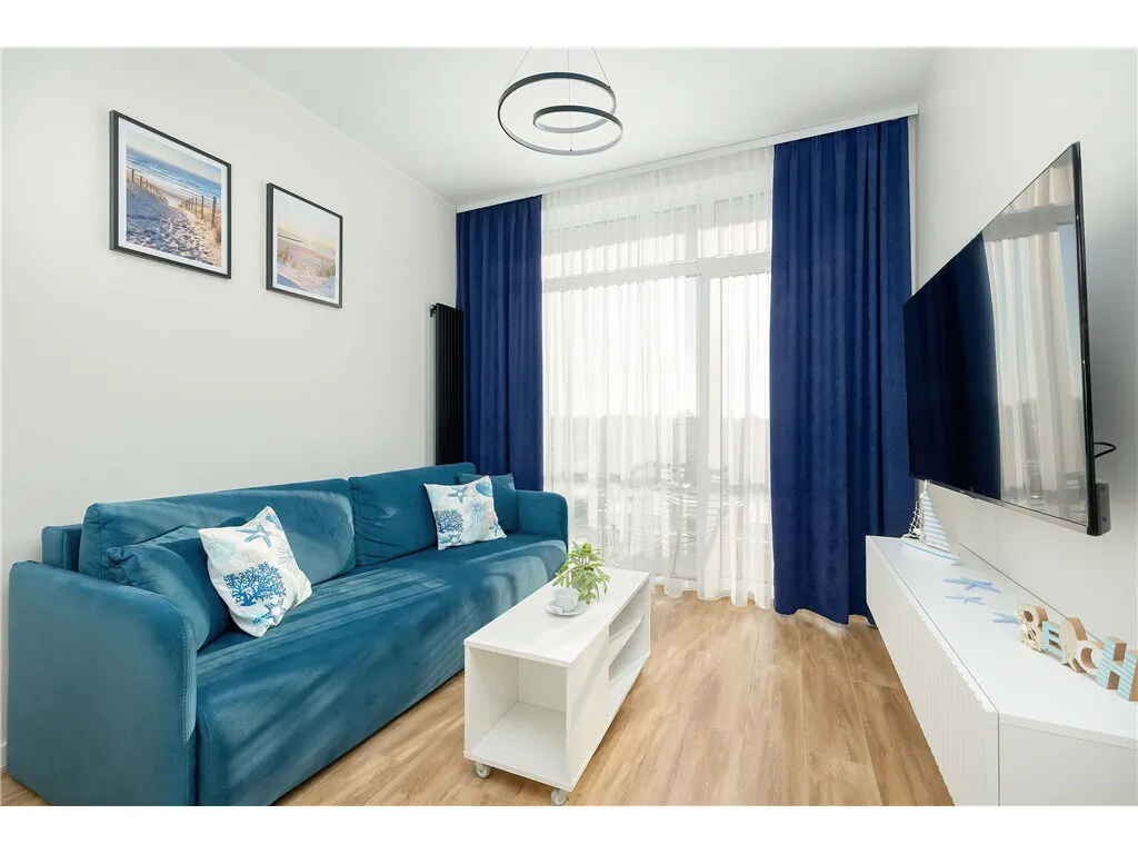 Ku Morzu 1D | Niebiesko-Beżowy Apartament | Basen Sianożęty