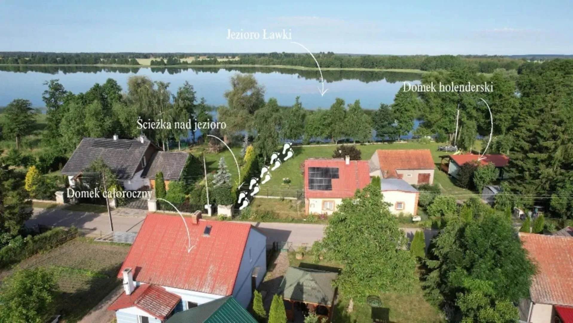 Domek całoroczny nad jeziorem u Agnieszki Ławki