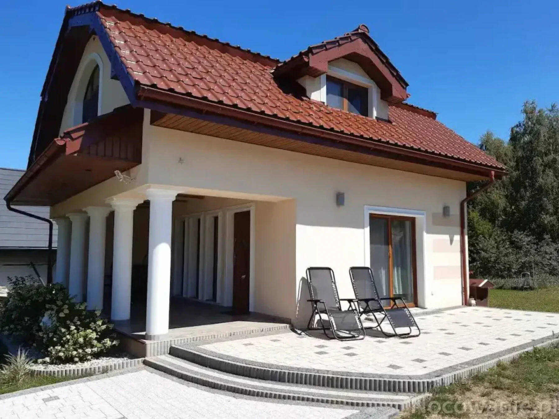 Lila Róż domek 150 m od jeziora Sikory Juskie