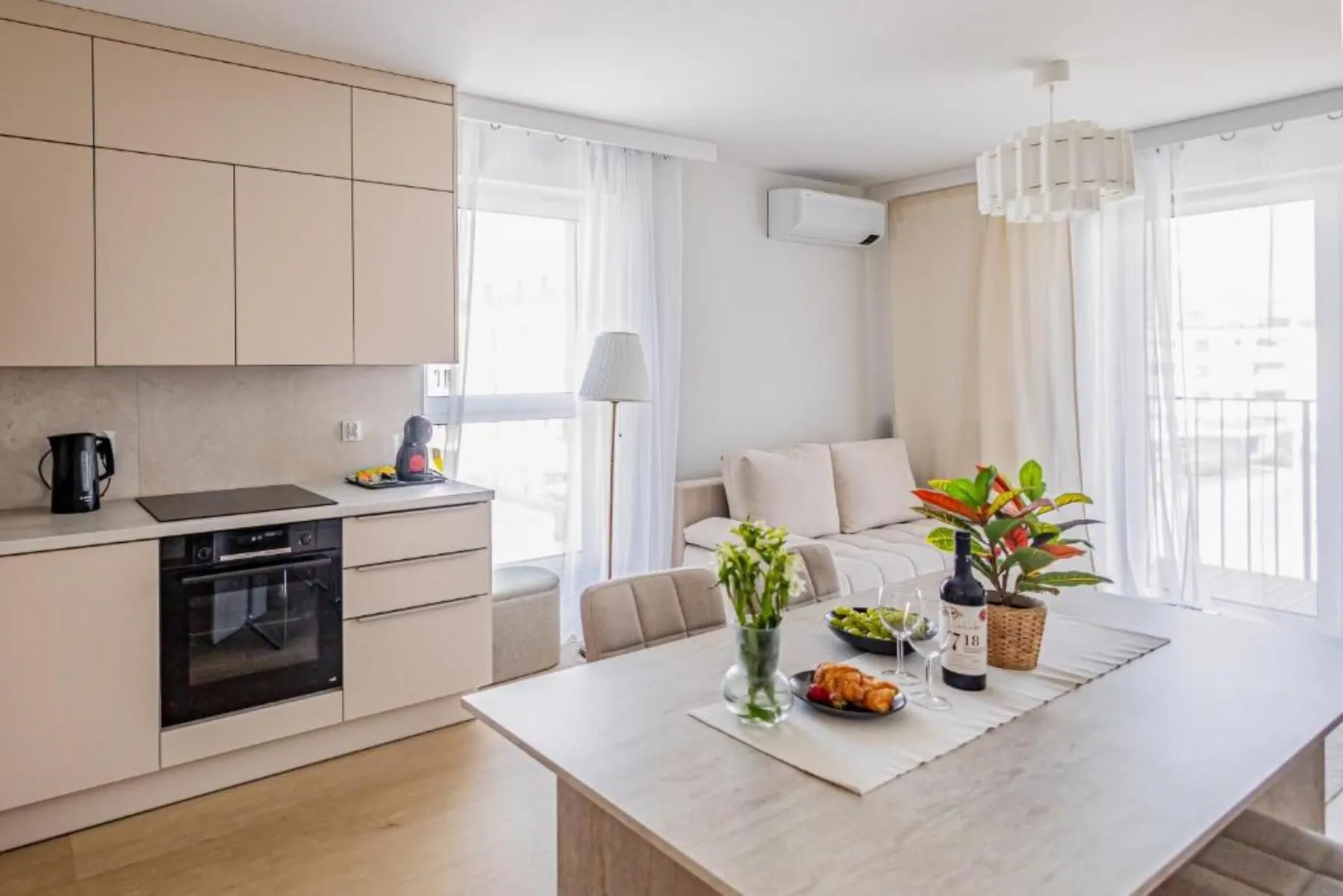 Beige Harmony Residence for Family & Business with Parking and AC by UniqueRent
