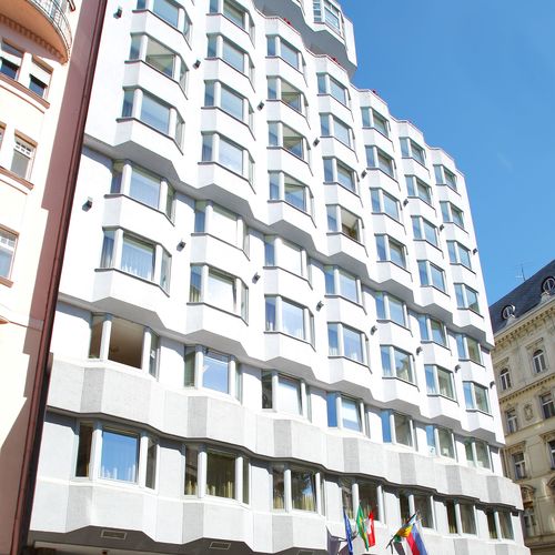 A szálloda homlokzata