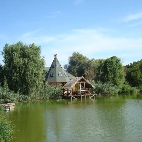 A t&oacute;partra n&eacute;ző cs&aacute;rda v&aacute;rja vend&eacute;geit.