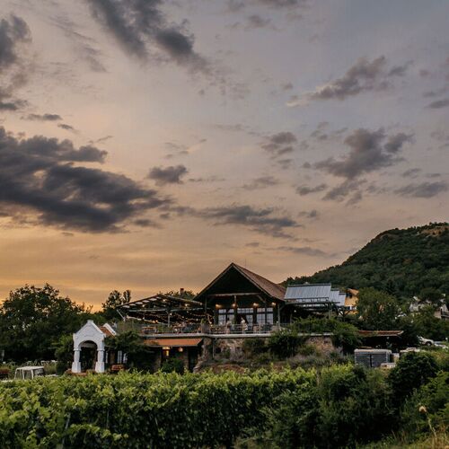 Sz&aacute;szi Birtok, a teraszon szezon&aacute;lis &eacute;tterem