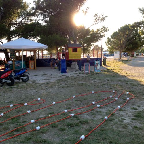 play ground and caffe on the nearest beach