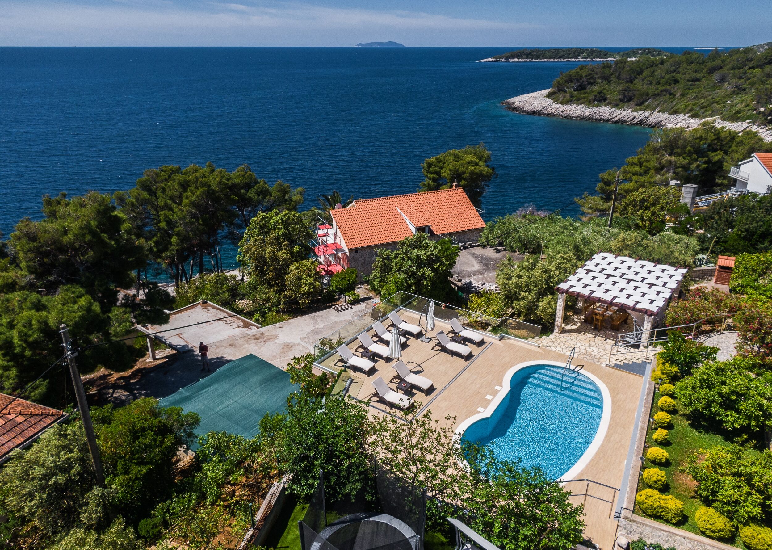 Apartmanok A Tenger Mellett Medencével Prizba, Korcula - 10056 Prižba