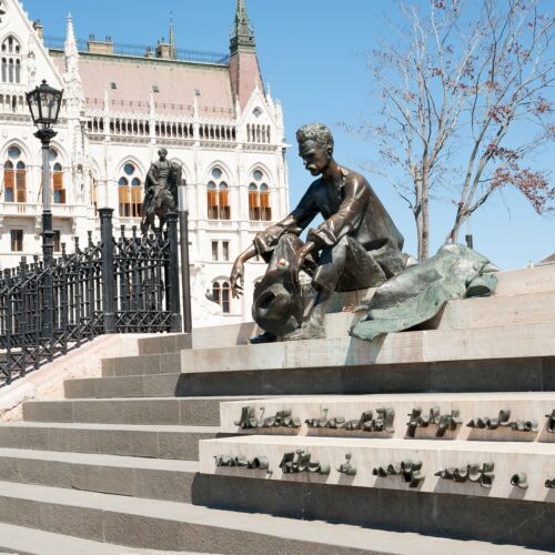 A Dunánál - József Attila szobra