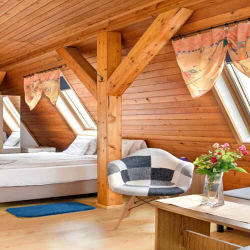 Camera tripla standard cu vedere spre munte