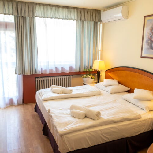 Zweibettzimmer mit Balkon und Klimaanlage