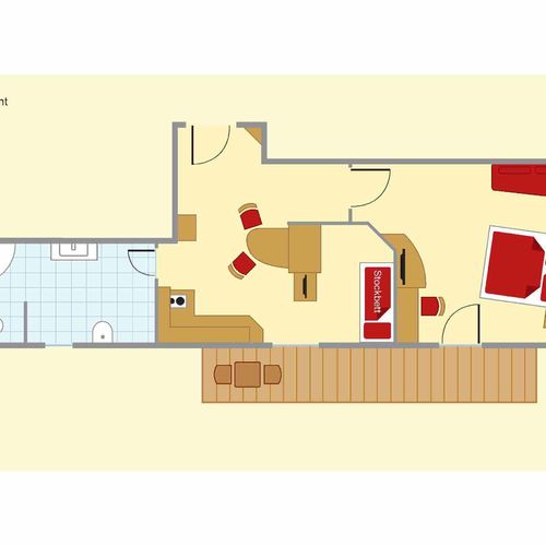 Standard 2-Zimmer-Apartment für 4 Personen mit Balkon