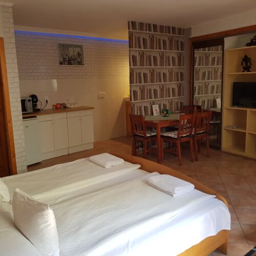 Apartament 2-osobowy na parterze z 1 pomieszczeniem sypialnianym (możliwa dostawka)