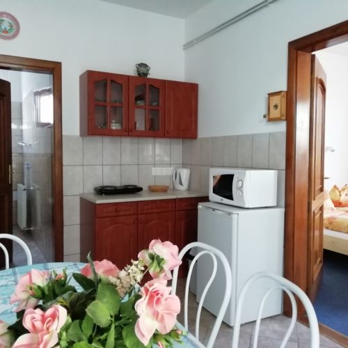 Apartament 2-osobowy na parterze z tarasem z 1 pomieszczeniem sypialnianym (możliwa dostawka)