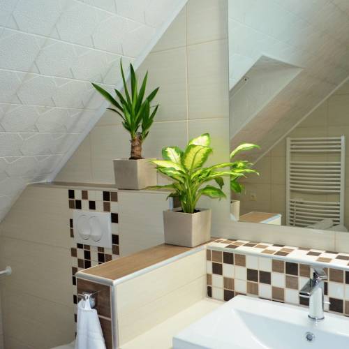 Apartament standard la mansardă cu 2 camere pentru 5 pers.