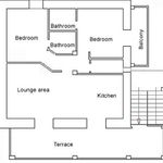Apartman s terasou pro 4 os. se 2 ložnicemi s výhledem na moře (s možností přistýlky)