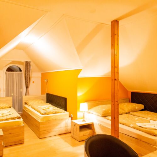 Pokój 4-osobowy na piętrze z widokiem na miasto