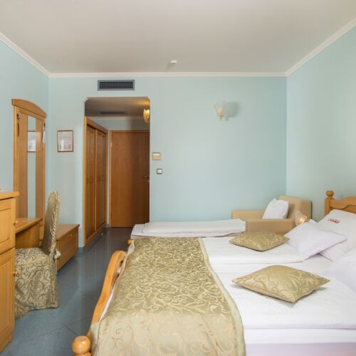 Pokoj s balkónem s manželskou postelí s výhledem na park (s možností přistýlky)