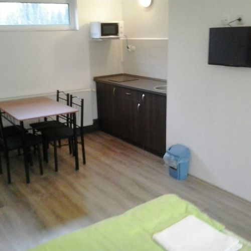 Apartament la parter cu baie cu 1 camera pentru 2 pers. (se poate solicita pat suplimentar)