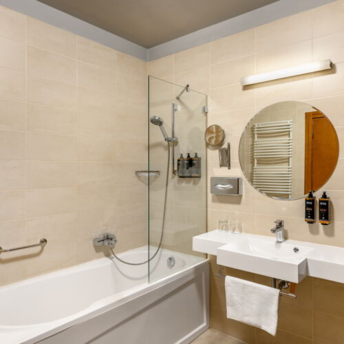 Camera twin la etaj la mansardă (se poate solicita pat suplimentar)