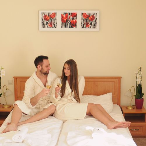 Camera dubla superior cu vedere spre lac