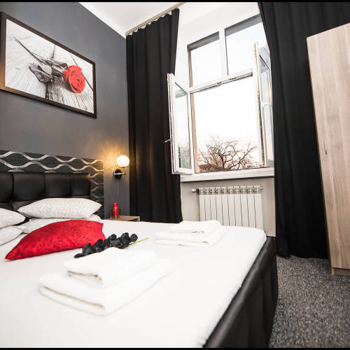 Pokój 2-osobowy z klimatyzacją z widokiem na miasto