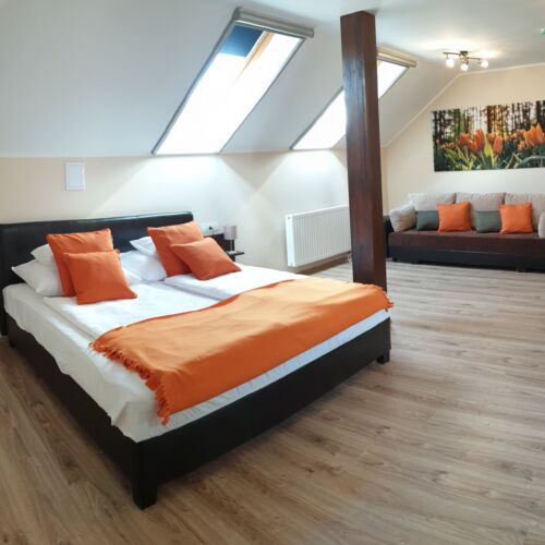 Deluxe Apartman s manželskou postelí s 1 ložnicí na poschodí (s možností přistýlky)