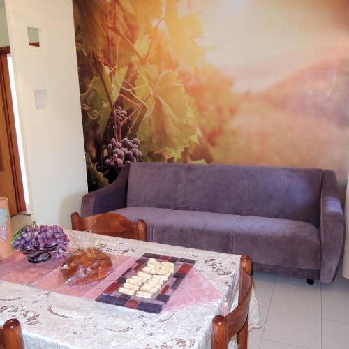 Apartman s terasou s manželskou postelí s 1 ložnicí na poschodí (s možností přistýlky)