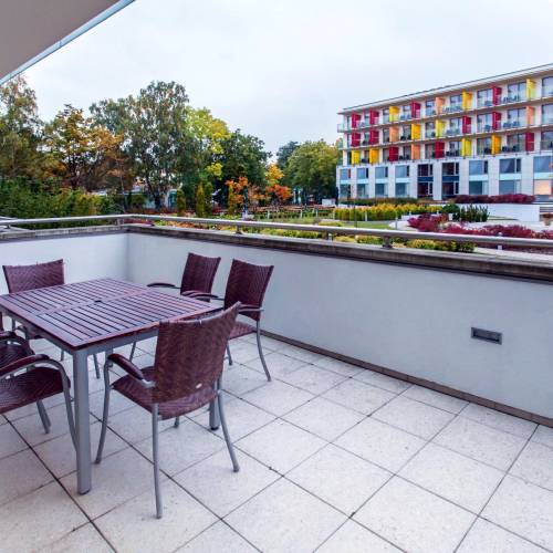 Apartament 4-osobowy Komfort z widokiem na ogród z 2 pomieszczeniami sypialnianymi