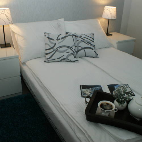 Apartament 4-osobowy na piętrze z widokiem na miasto z 2 pomieszczeniami sypialnianymi